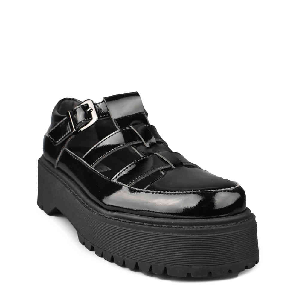 Altercore - Silvia Patent Vegan Niedrige Schuhe - Schwarz